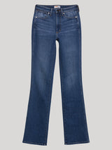 กางเกงยีนส์ผู้หญิง คอลเลคชั่น WRANGLER X HOT WHEELS BOOTCUT FIT เอวสูง ทรงขาม้า สียีนส์เข้ม