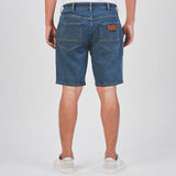 กางเกงขาสั้นผู้ชาย คอลเลคชั่น WRANGLER KEEPS YOU COOL FRONTIER SHORTS FIT เอวกลาง ทรงกระบอก สียีนส์กลาง