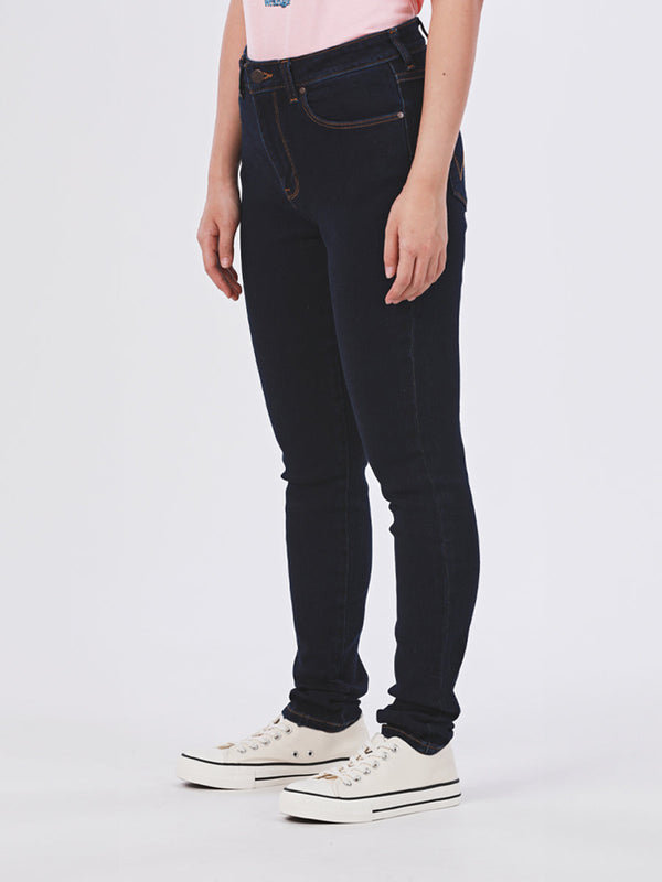 SKINNY FIT MID RISE SKINNY WOMEN'S JEANS DARK INDIGO