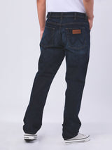 TEXAS TAPER FIT WRANGLER FOR ALL COLLECTION MID RISE REGULAR MEN'S JEANS DARK INDIGO