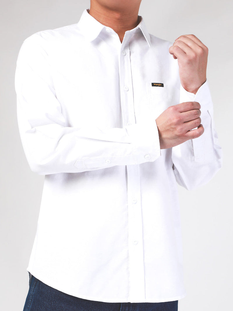 REGULAR FIT MEN'S SHIRT LONG SLEEVE WHITE