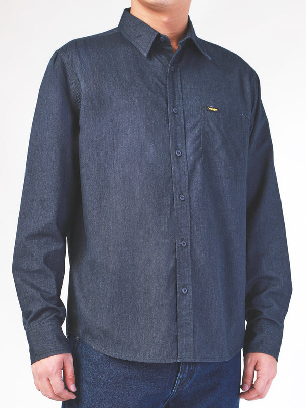 REGULAR FIT MEN'S SHIRT LONG SLEEVE NAVY