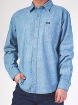 REGULAR FIT MEN'S SHIRT LONG SLEEVE BLUE