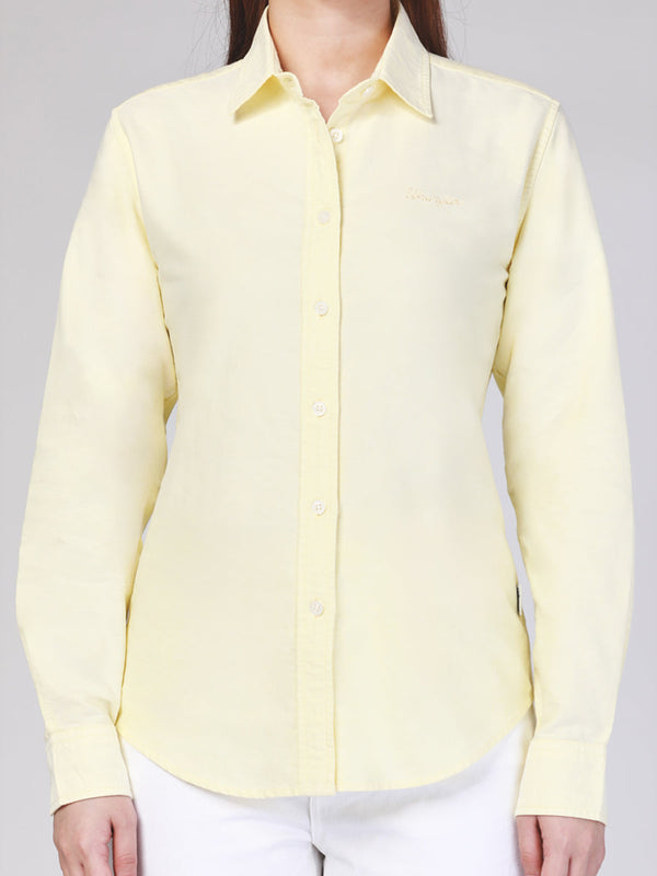 REGULAR FIT WRANGLER FOR ALL COLLECTION WOMEN'S SHIRT LONG SLEEVE YELLOW