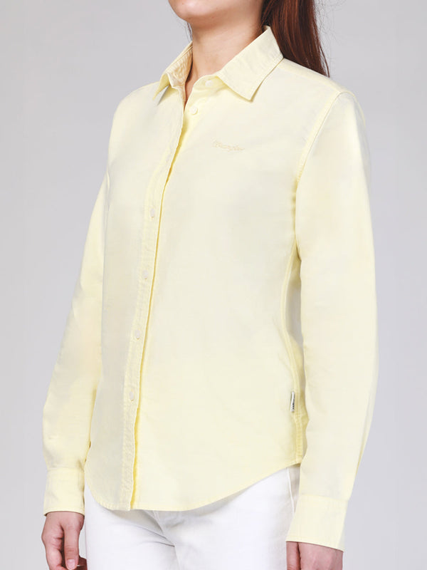 REGULAR FIT WRANGLER FOR ALL COLLECTION WOMEN'S SHIRT LONG SLEEVE YELLOW