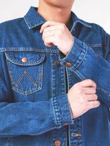 REGULAR FIT MEN'S DENIM JACKET DARK INDIGO