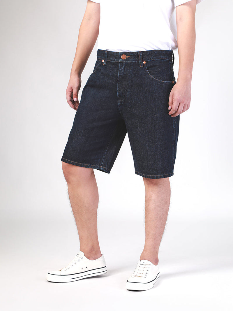 FRONTIER SHORTS FIT MID RISE COMFORT MEN'S DENIM SHORTS DARK INDIGO