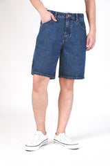 FRONTIER SHORTS FIT MID RISE COMFORT MEN'S DENIM SHORTS MID INDIGO