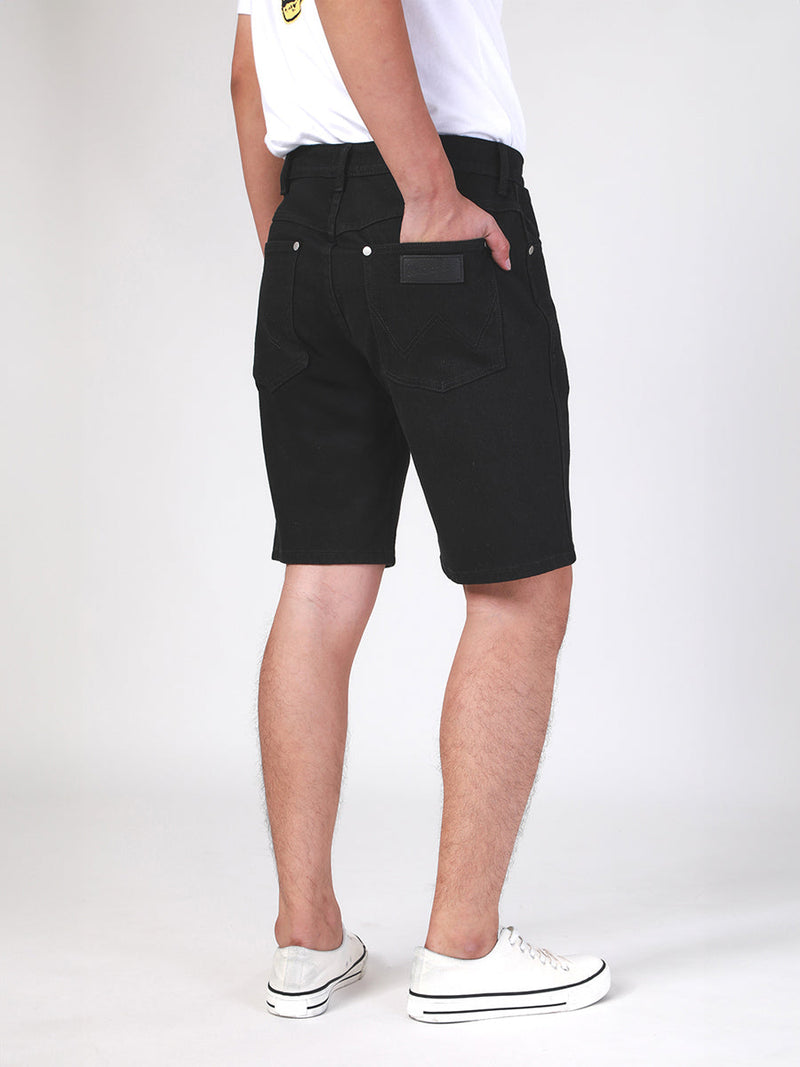 FRONTIER SHORTS FIT MID RISE COMFORT MEN'S DENIM SHORTS BLACK