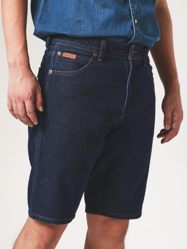 TEXAS SHORTS FIT MID RISE REGULAR MEN'S DENIM SHORTS DARK INDIGO