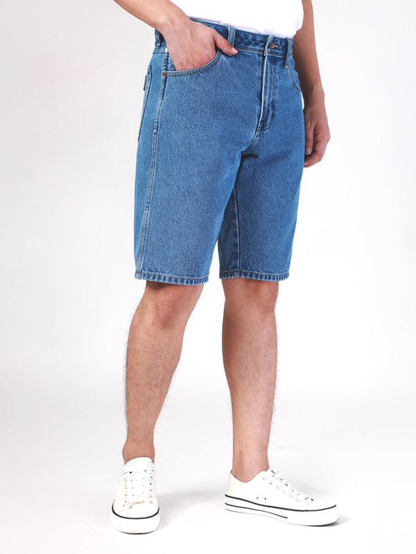 TEXAS SHORTS FIT MID RISE REGULAR MEN'S DENIM SHORTS LIGHT INDIGO