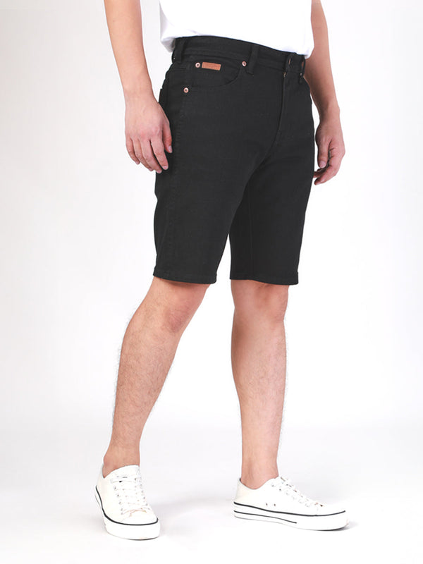 TEXAS SHORTS FIT MID RISE REGULAR MEN'S DENIM SHORTS BLACK