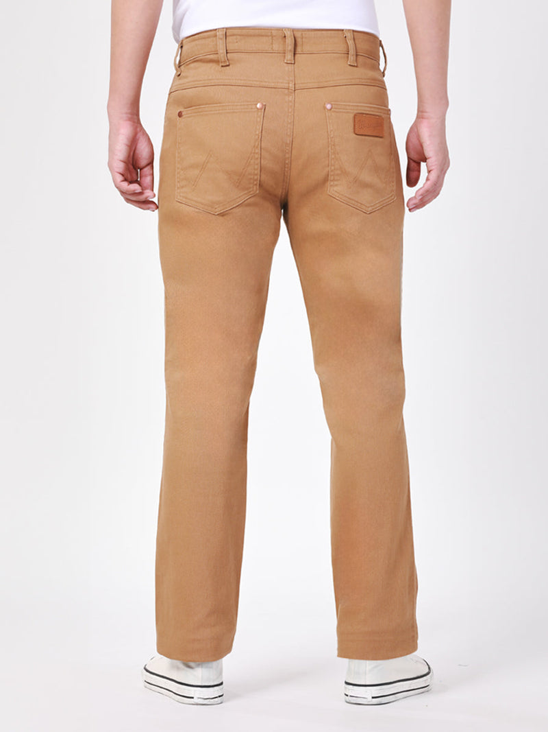 REGULAR FIT MID RISE MEN'S PANTS BROWN