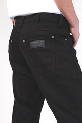 REGULAR FIT MID RISE MEN'S PANTS BLACK