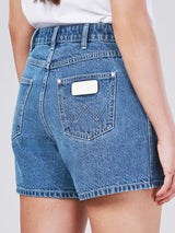 SHORTS FIT MID RISE WOMEN'S DENIM SHORTS LIGHT INDIGO