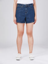 SHORTS FIT MID RISE WOMEN'S DENIM SHORTS MID INDIGO