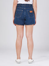 SHORTS FIT MID RISE WOMEN'S DENIM SHORTS MID INDIGO