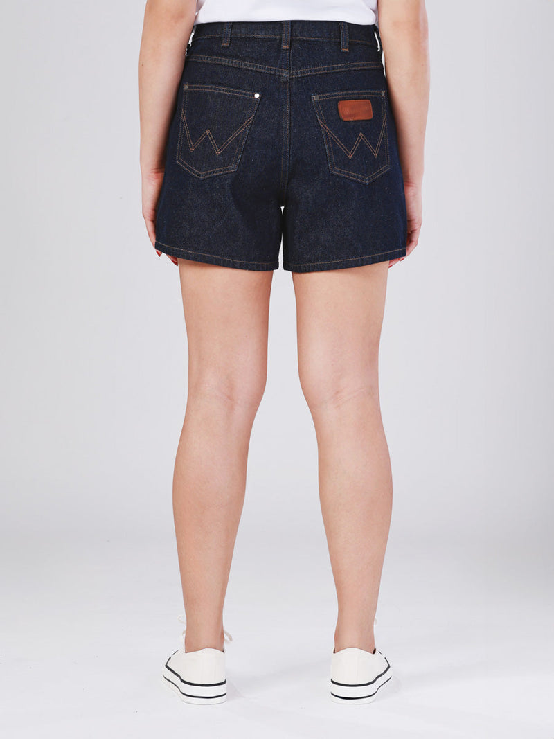 SHORTS FIT MID RISE WOMEN'S DENIM SHORTS DARK INDIGO