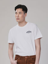 เสื้อยืดแขนสั้นผู้ชาย คอลเลคชั่น LEGEND OF WRANGLER ทรงตรง สีครีม