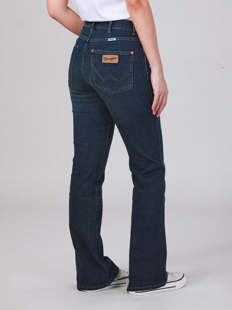 WESTWARD FIT LEGEND OF WRANGLER COLLECTION HIGH RISE REGULAR-BOOTCUT WOMEN'S JEANS MID INDIGO