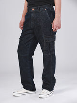 CARGO FIT WRANGLER FOR ALL COLLECTION MID RISE REGULAR MEN'S JEANS DARK INDIGO