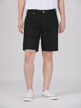 LEGEND OF WRANGLER COLLECTION FRONTIER SHORTS FIT MID RISE COMFORT MEN'S DENIM SHORTS BLACK