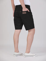 LEGEND OF WRANGLER COLLECTION FRONTIER SHORTS FIT MID RISE COMFORT MEN'S DENIM SHORTS BLACK