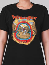 REGULAR FIT LEGEND OF WRANGLER COLLECTION WOMEN'S TEE SHORT SLEEVE BLACK