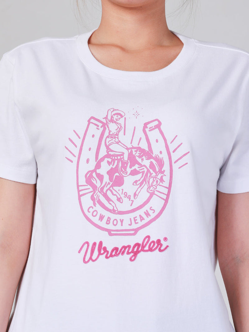 REGULAR FIT LEGEND OF WRANGLER COLLECTION WOMEN'S TEE SHORT SLEEVE WHITE