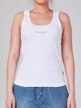 REGULAR FIT LEGEND OF WRANGLER COLLECTION WOMEN'S TANK WHITE