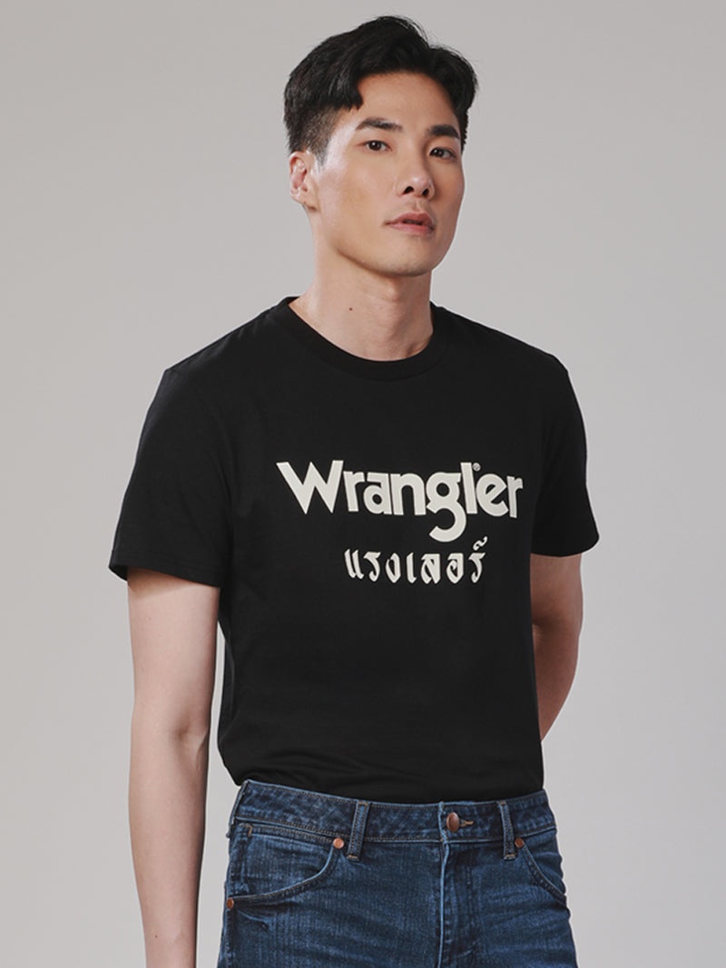 REGULAR FIT LEGEND OF WRANGLER COLLECTION MEN'S TEE SHORT SLEEVE BLACK