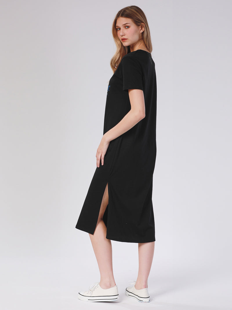 REGULAR FIT WOMEN'S JERSEY DRESS BLACK