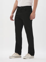 กางเกงยีนส์ผู้ชาย TEXAS SLIM FIT เอวกลาง ทรงเข้ารูป สีดำ