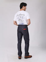 กางเกงยีนส์ผู้ชาย MWZ FIT เอวกลาง ทรงตรง สียีนส์