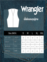 เสื้อยืดแขนกุดผู้ชาย คอลเลคชั่น WRANGLER X LOSO ทรงตรง สีดำ