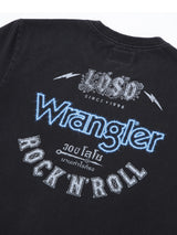 เสื้อยืดแขนสั้นผู้ชาย คอลเลคชั่น WRANGLER X LOSO ทรงตรง สีดำ