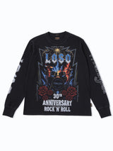 เสื้อยืดแขนยาวผู้ชาย คอลเลคชั่น WRANGLER X LOSO ทรงตรง สีดำ