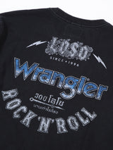 เสื้อยืดแขนยาวผู้ชาย คอลเลคชั่น WRANGLER X LOSO ทรงตรง สีดำ