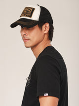 เสื้อยืดแขนสั้นผู้ชาย ทรงตรง สีดำ