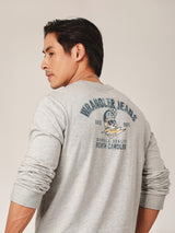 REGULAR FIT MEN'S LONG SLEEVE T-SHIRT GREY