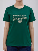 REGULAR FIT WOMEN'S SHORT SLEEVE T-SHIRT GREEN