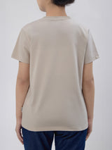 REGULAR FIT WOMEN'S SHORT SLEEVE T-SHIRT BEIGE