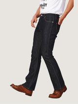 กางเกงยีนส์ผู้ชาย คอลเลคชั่น EVERYDAY WITH WRANGLER BOOTCUT FIT เอวสูง ทรงขาม้า สียีนส์ผ้าดิบ