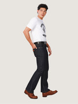 กางเกงยีนส์ผู้ชาย คอลเลคชั่น EVERYDAY WITH WRANGLER BOOTCUT FIT เอวสูง ทรงขาม้า สียีนส์ผ้าดิบ