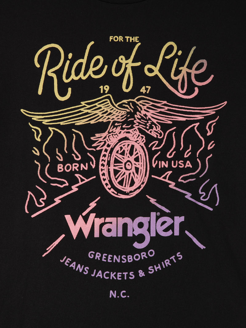 REGULAR FIT WRANGLER KEEPS YOU COOL COLLECTION MEN'S TEE SHORT SLEEVE BLACK