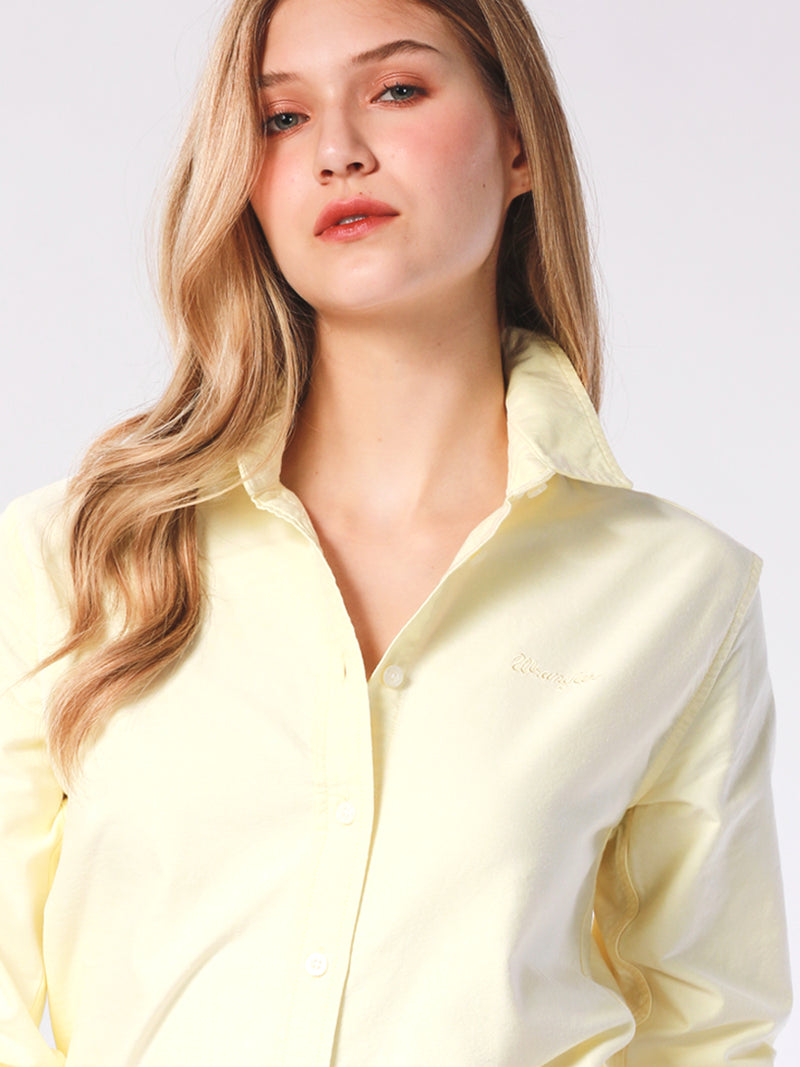 REGULAR FIT WRANGLER FOR ALL COLLECTION WOMEN'S SHIRT LONG SLEEVE YELLOW