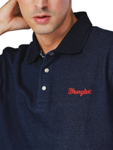 REGULAR FIT LEGEND OF WRANGLER COLLECTION MEN'S POLO SHORT SLEEVE NAVY