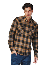 SLIM FIT LEGEND OF WRANGLER COLLECTION MEN'S SHIRT LONG SLEEVE BROWN