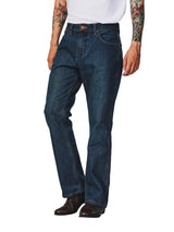 BOOTCUT FIT LEGEND OF WRANGLER COLLECTION HIGH RISE BOOTCUT MEN'S JEANS MID INDIGO