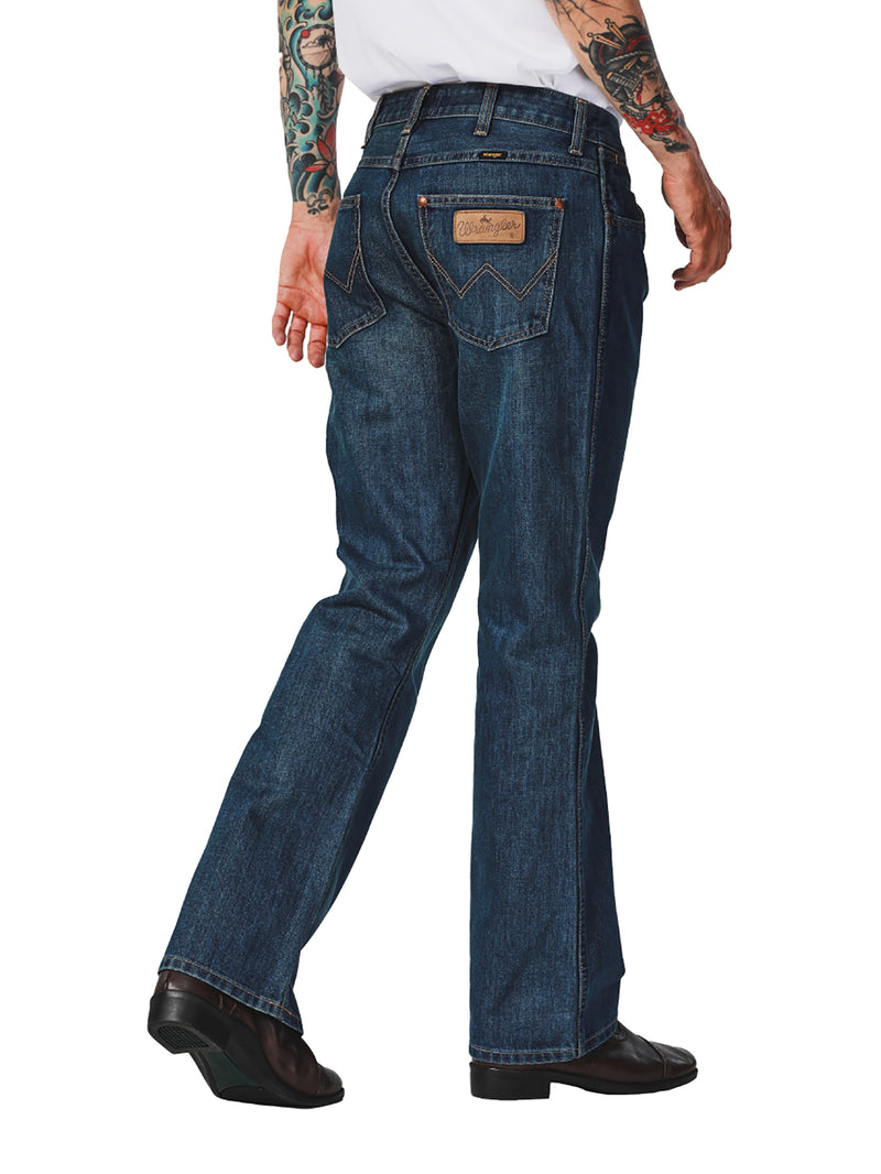 BOOTCUT FIT LEGEND OF WRANGLER COLLECTION HIGH RISE BOOTCUT MEN'S JEANS MID INDIGO